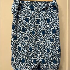 VV Blue and White Floral Romper